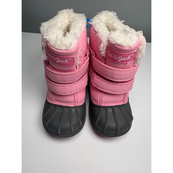Cat & Jack Girls' Denver Winter Waterproof Boots, Pink size 5 NWOT - Picture 1 of 6